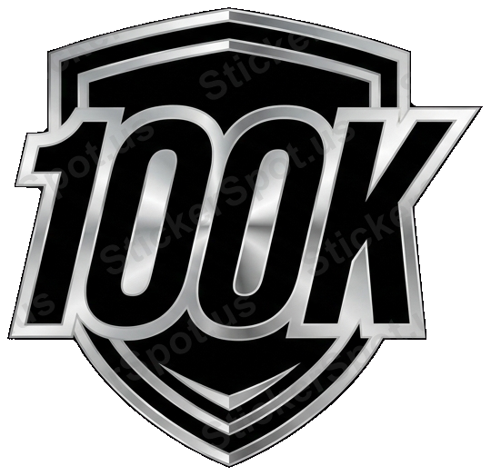 100K Achievement Badge Motivational Pride