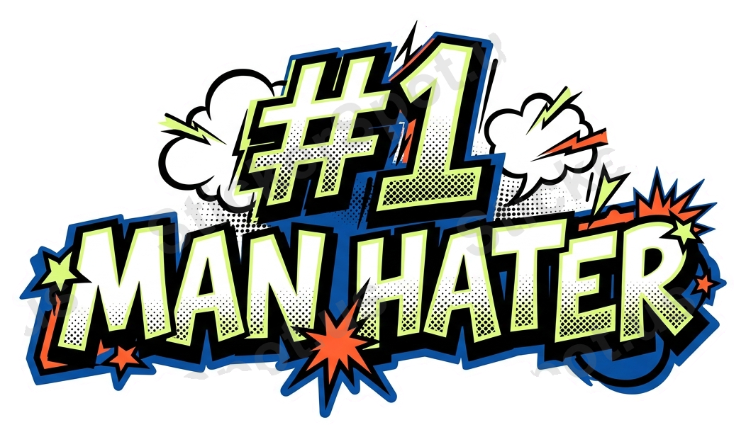 #1 MAN HATER Sticker