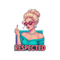 Respected Retro Pin-Up Bold Statement Art