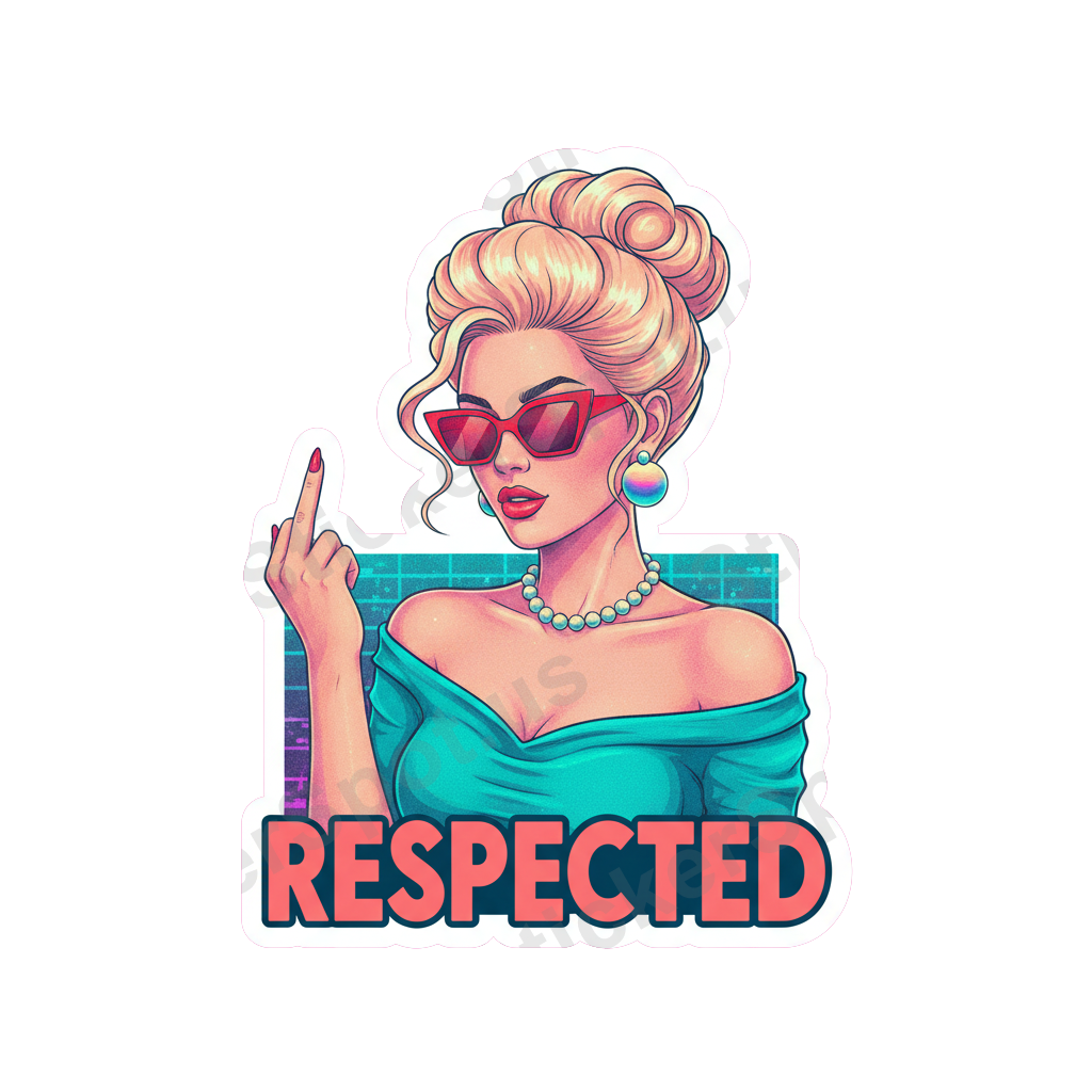 Respected Retro Pin-Up Bold Statement Art