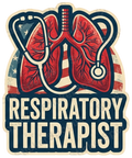 Vintage Respiratory Therapist Lungs Medical Design