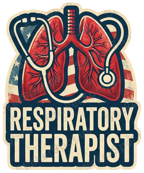 Vintage Respiratory Therapist Lungs Medical Design