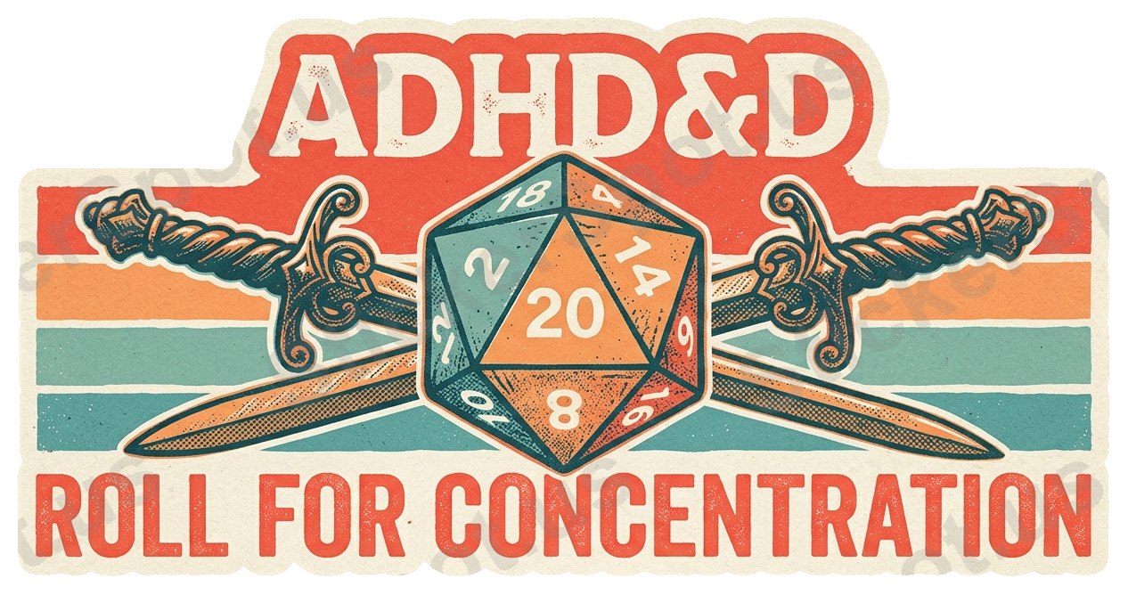 ADHD Roll for Concentration D20 Gaming Design