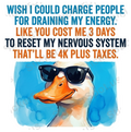 Sarcastic Duck Energy Tax Quote Die-Cut