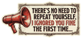 Vintage Megaphone Sarcasm Quote Decal