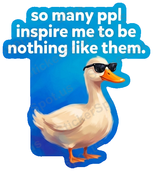 Sassy Duck Quote Quirky Animal Die-Cut Decal