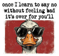 Sassy Duck Quote Funny Sunglasses Decal