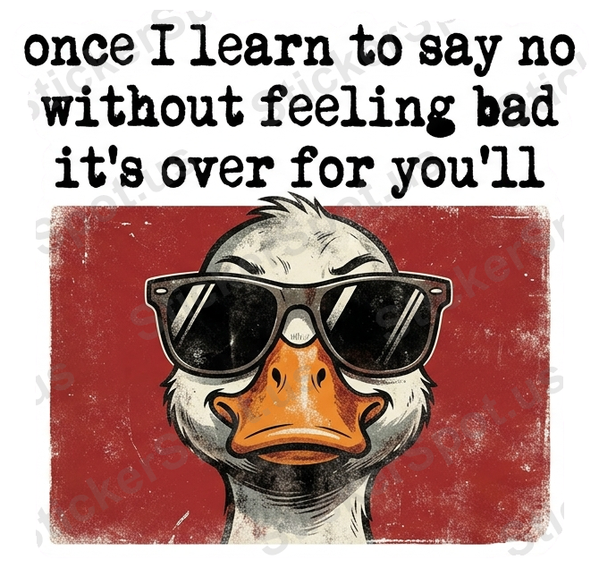 Sassy Duck Quote Funny Sunglasses Decal