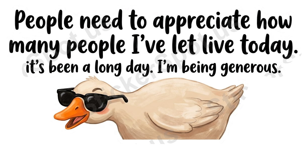 Sassy Goose Quote Watercolor Funny Laptop Decal