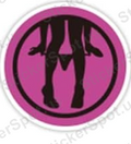 Bold Pink Silhouette Power Symbol Decal
