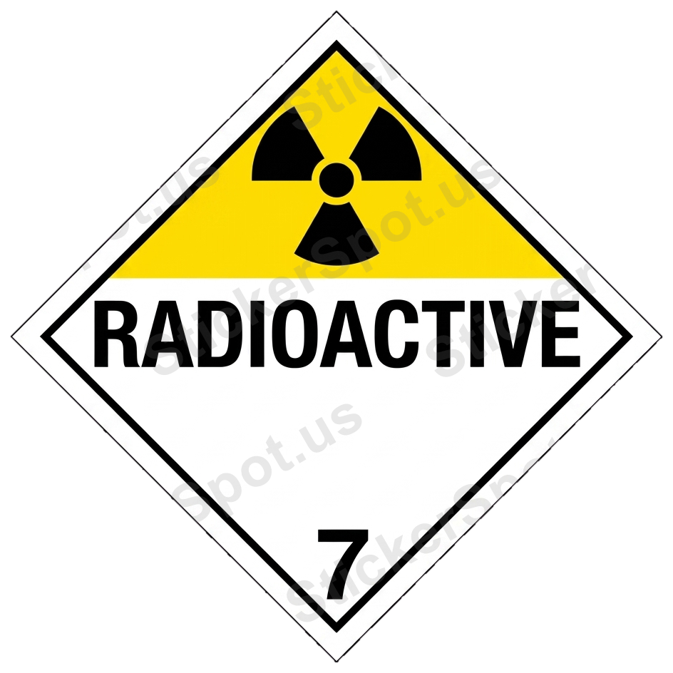 Radioactive Warning Sign Classic Hazard Design