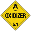 Oxidizer 5.1 Hazard Sign Die-Cut Graphic