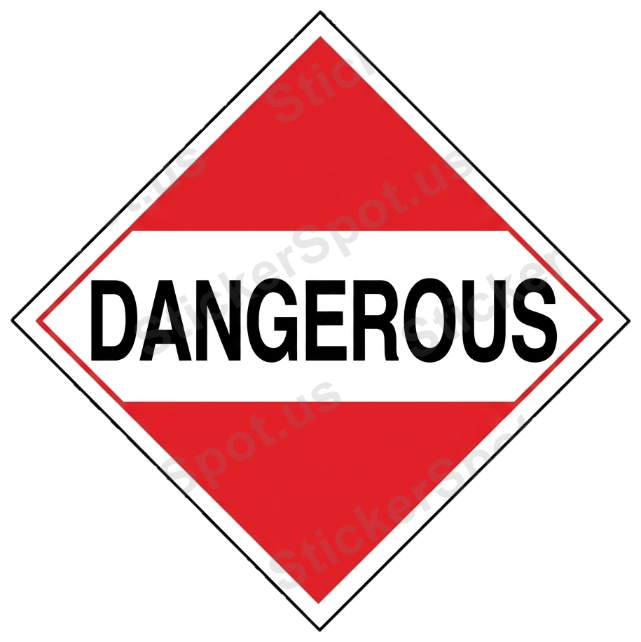 Dangerous Warning Sign Bold Hazard Graphic