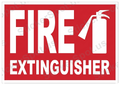 Fire Extinguisher Safety Sign Red Bold Decal