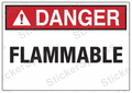 Danger Flammable Warning Sign Decal