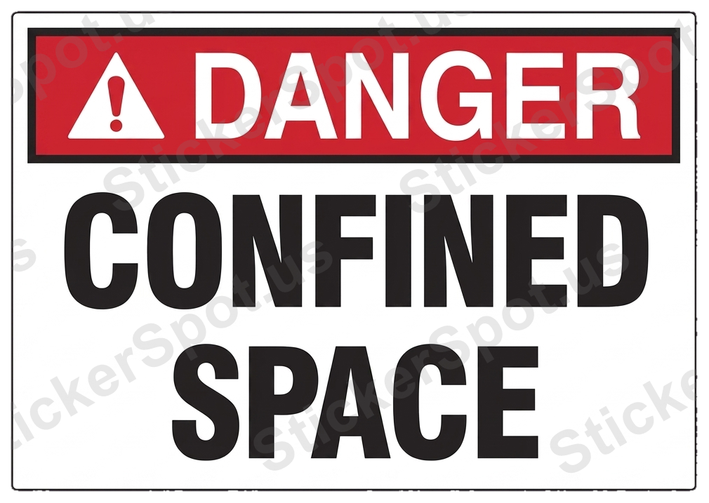 Danger Confined Space Warning Sign Decal