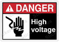 Danger High Voltage Warning Sign Decal