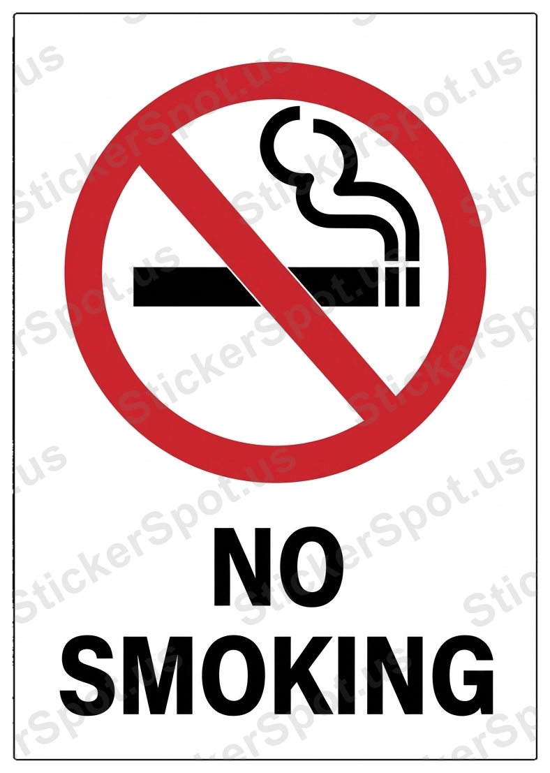 No Smoking Sign Die-Cut Decal