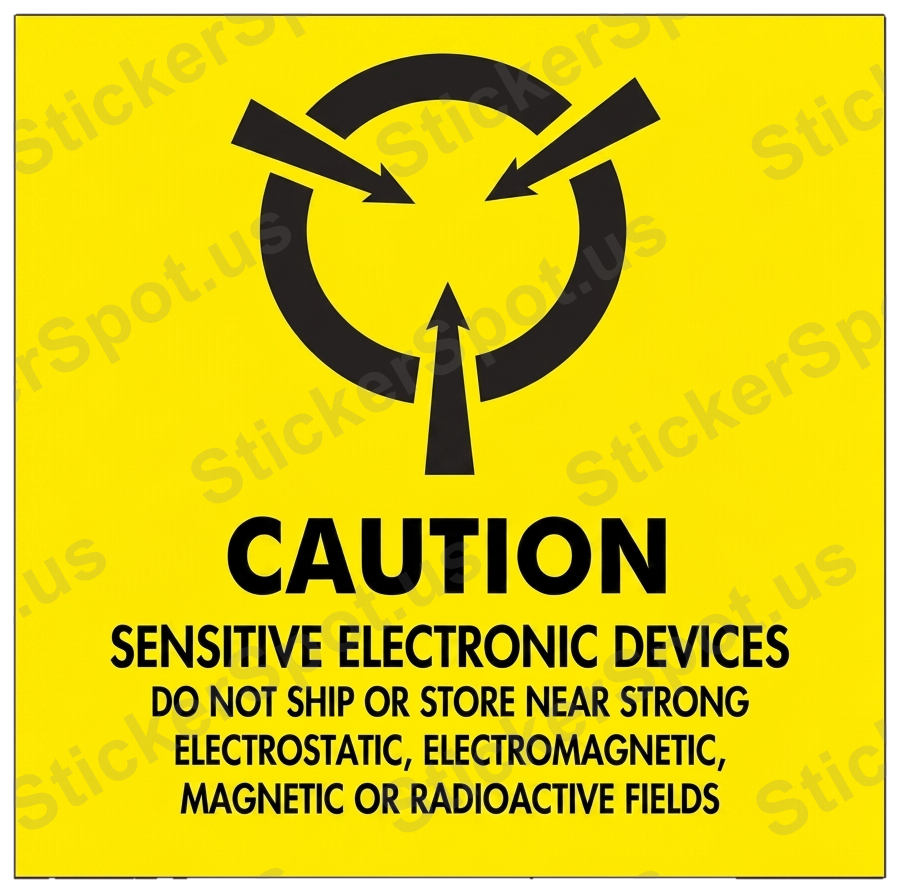 Caution Sensitive Electronic Devices Warning Sign