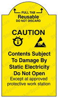 Caution Static Electricity Reusable Warning Label
