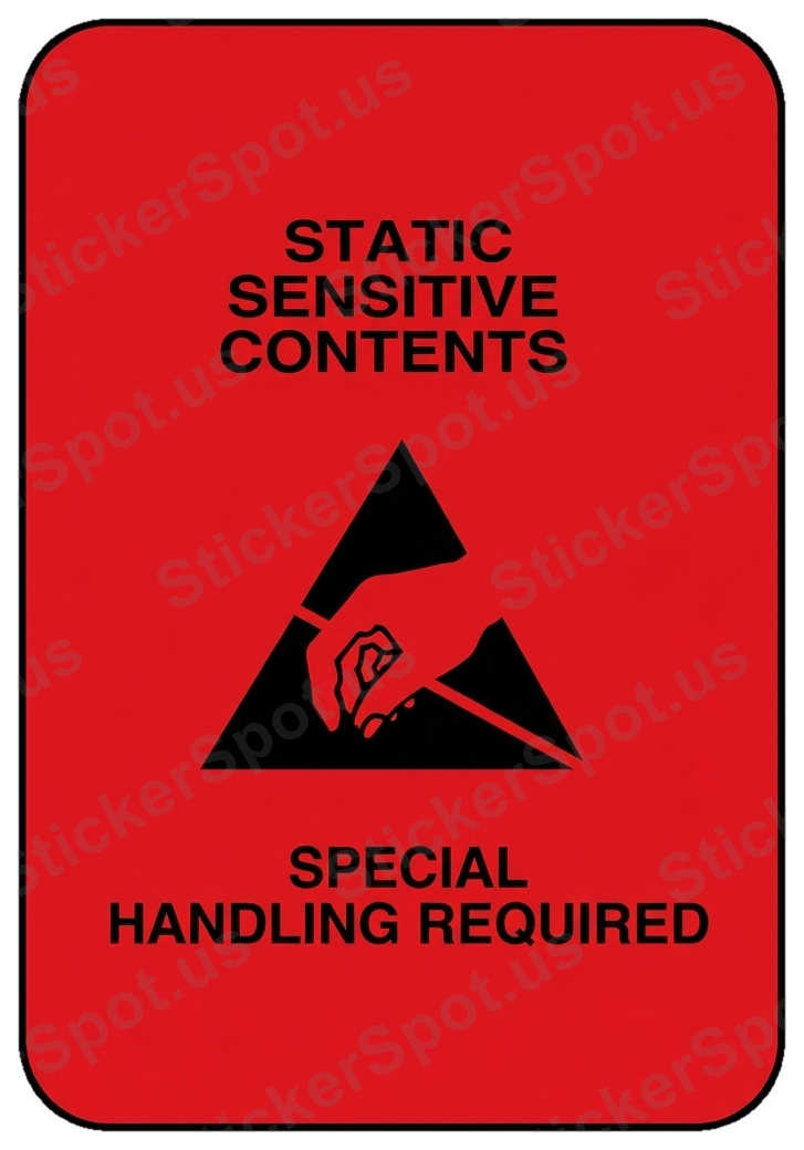 Static Sensitive Contents Special Handling Sign