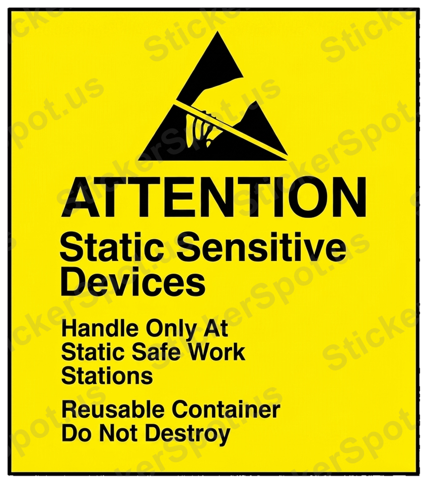 Static Sensitive Devices Warning Sign