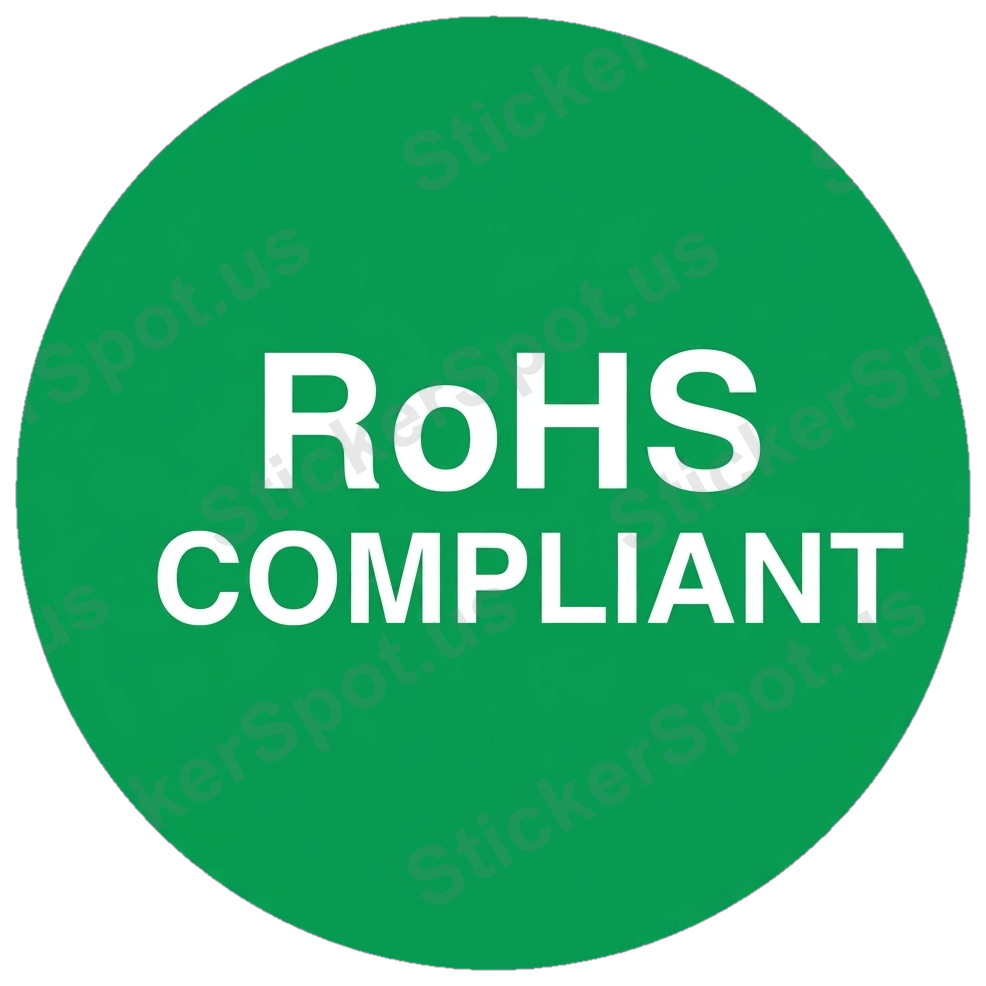 RoHS Compliant Green Tech Compliance Decal