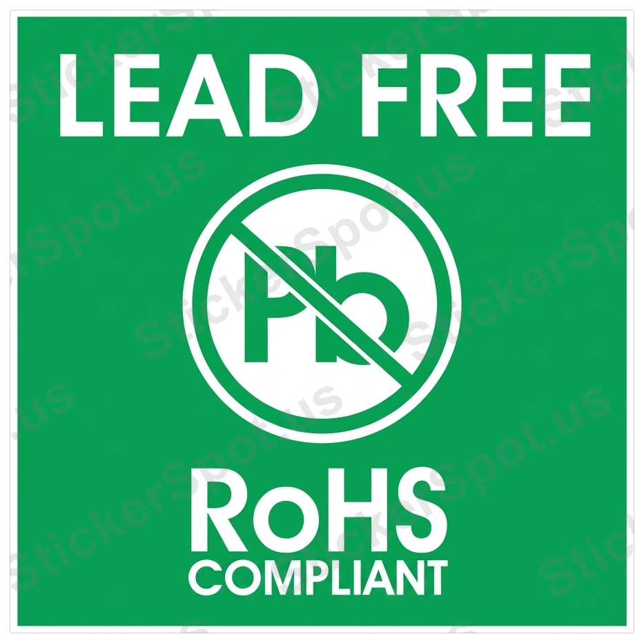 Lead Free ROHS Compliant Green Safety Decal