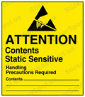 Attention Contents Static Sensitive Warning Sign