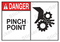 Danger Pinch Point Safety Warning Sign