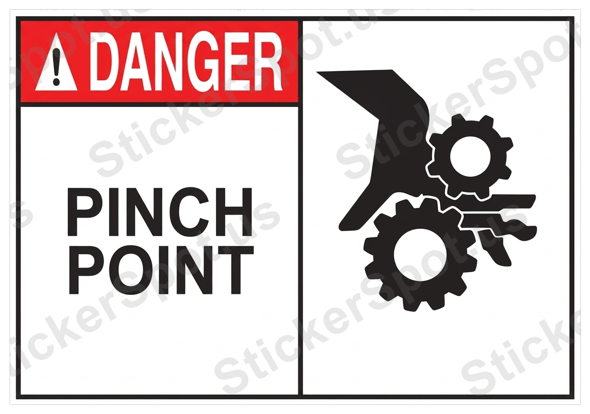 Danger Pinch Point Safety Warning Sign