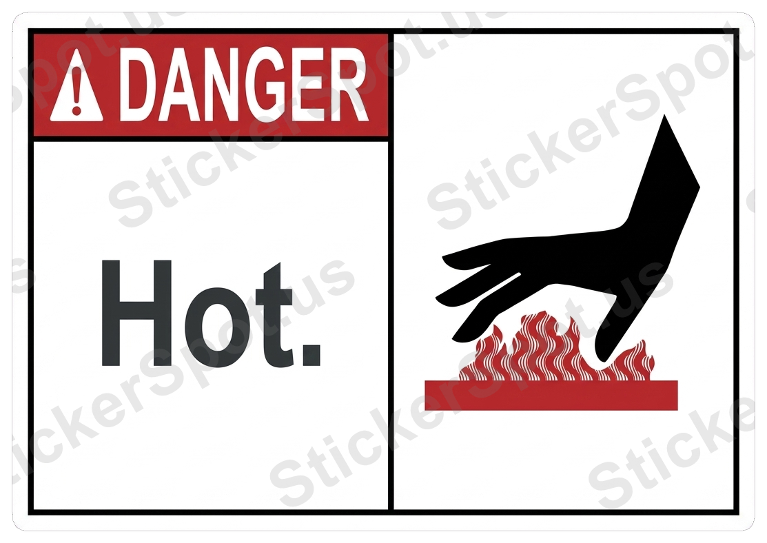 Danger Hot Warning Sign Hazard Graphic