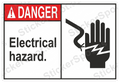 Danger Electrical Hazard Safety Warning Decal