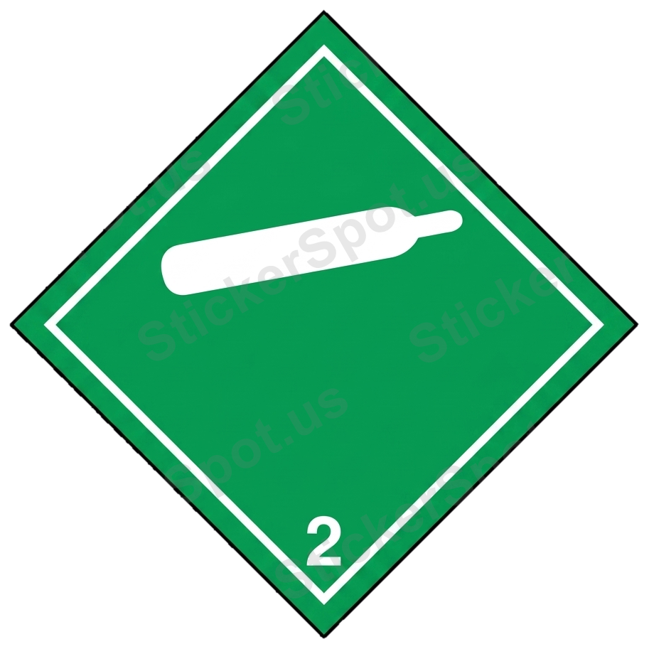 Faithful Green Refrigerated Gas Hazard Symbol