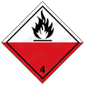 Class 4 Flammable Solid Hazard Warning