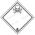 Toxic Skull 6 Hazard Symbol Die-Cut