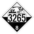Class 8 Corrosive Hazard Diamond 3265