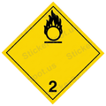 Oxidizer Hazard Warning Diamond Die-Cut Decor