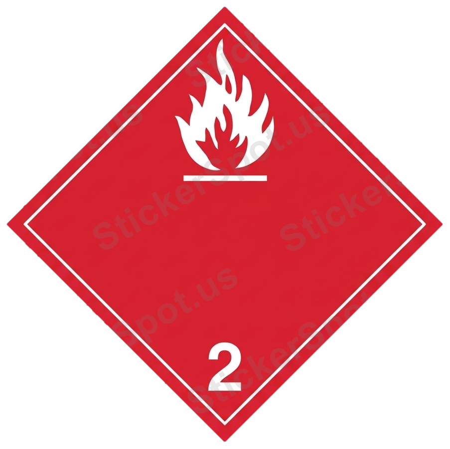 Flammable Hazard Symbol Red Diamond Sign
