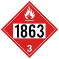 UN 1863 Flammable Liquid Hazard Sign