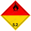 Hazard Class 5.2 Flammable Peroxide Warning