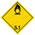 5.1 Oxidizer Hazard Sign Safety Decal