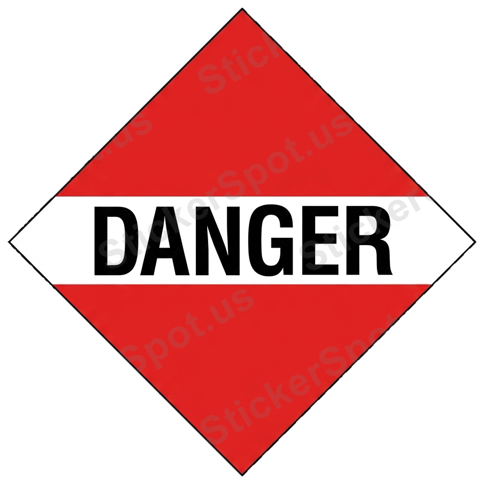 Danger Warning Sign Die-Cut Vinyl Decal