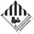 UN 3091 Lithium Battery Hazard Label