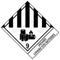 UN3480 Lithium Ion Batteries Hazard Label