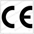 Minimal CE Mark Symbol Black Graphic