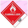 Flammable Liquid Hazard Warning Label