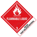 Flammable Liquid UN1263 Hazard Label Decal