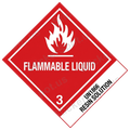 Flammable Liquid UN1866 Hazard Warning Decal