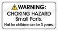Warning Choking Hazard Small Parts Safety Sign